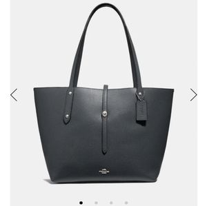 Coach black and red market tote